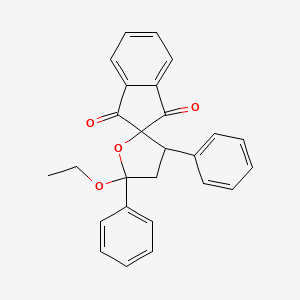 molecular formula C26H22O4 B14152472 5'-Ethoxy-3',5'-diphenylspiro[indene-2,2'-oxolane]-1,3-dione CAS No. 5302-86-3