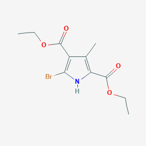 molecular formula C11H14BrNO4 B14152538 Diethyl 5-bromo-3-methyl-1h-pyrrole-2,4-dicarboxylate CAS No. 4458-69-9