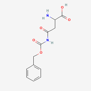 molecular formula C12H14N2O5 B14152584 2-Amino-4-oxo-4-(phenylmethoxycarbonylamino)butanoic acid CAS No. 23289-62-5