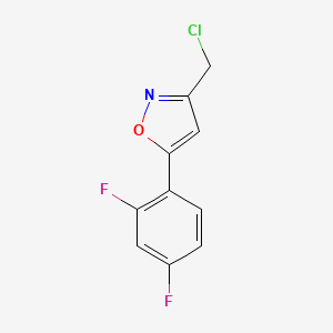 molecular formula C10H6ClF2NO B1415264 3-(Chloromethyl)-5-(2,4-difluorophenyl)isoxazole CAS No. 1105191-34-1