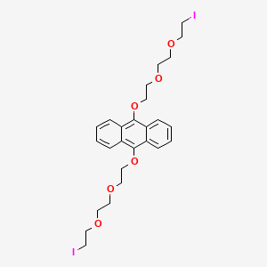 molecular formula C26H32I2O6 B14152647 9,10-Bis{2-[2-(2-iodoethoxy)ethoxy]ethoxy}anthracene CAS No. 89317-99-7