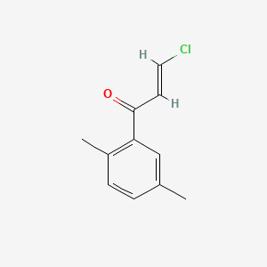 molecular formula C11H11ClO B14152659 Acrylophenone, 3-chloro-2',5'-dimethyl-, (E)- CAS No. 58953-20-1