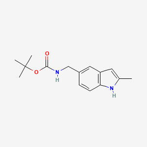 molecular formula C15H20N2O2 B1415267 tert-Butyl (2-methyl-1H-indol-5-yl)methylcarbamate CAS No. 1105193-63-2