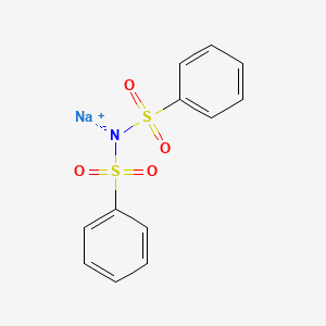 molecular formula C12H10NNaO4S2 B14152677 Benzenesulfonamide, N-(phenylsulfonyl)-, sodium salt CAS No. 2532-07-2