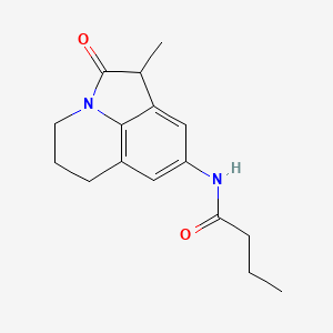 molecular formula C16H20N2O2 B14152748 N-(1-methyl-2-oxo-2,4,5,6-tetrahydro-1H-pyrrolo[3,2,1-ij]quinolin-8-yl)butyramide CAS No. 898410-90-7