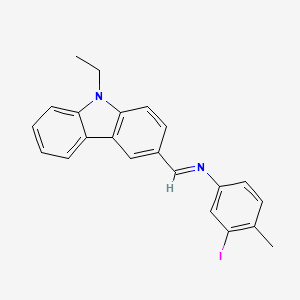 molecular formula C22H19IN2 B14152751 N-[(E)-(9-ethyl-9H-carbazol-3-yl)methylidene]-3-iodo-4-methylaniline CAS No. 5226-97-1