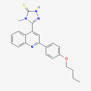 molecular formula C22H22N4OS B14152777 5-[2-(4-butoxyphenyl)quinolin-4-yl]-4-methyl-4H-1,2,4-triazole-3-thiol CAS No. 588687-54-1