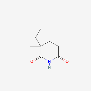 molecular formula C8H13NO2 B14152785 2,6-Piperidinedione, 3-ethyl-3-methyl- CAS No. 3206-77-7