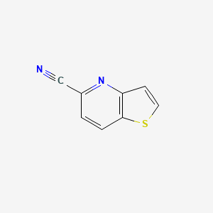 molecular formula C8H4N2S B14152816 Thieno[3,2-b]pyridine-5-carbonitrile CAS No. 86344-87-8