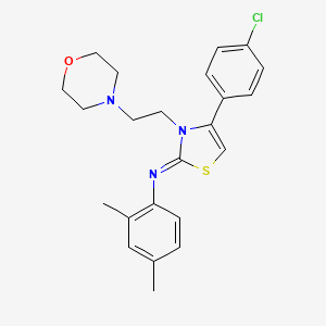 molecular formula C23H26ClN3OS B14152818 N-[4-(4-Chlorophenyl)-3-[2-(4-morpholinyl)ethyl]-2(3H)-thiazolylidene]-2,4-dimethylbenzenamine CAS No. 774533-83-4