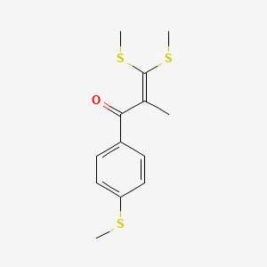 molecular formula C13H16OS3 B14152829 2-Methyl-3,3-bis(methylsulfanyl)-1-[4-(methylsulfanyl)phenyl]prop-2-en-1-one CAS No. 89003-19-0