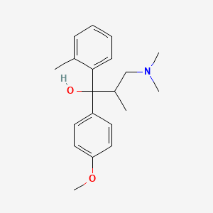 molecular formula C20H27NO2 B14152873 alpha-(2-(Dimethylamino)-1-methylethyl)-4'-methoxy-2-methyl-benzhydrol CAS No. 4150-87-2