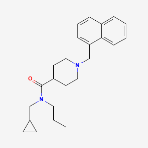 molecular formula C24H32N2O B14152925 N-(cyclopropylmethyl)-1-(naphthalen-1-ylmethyl)-N-propylpiperidine-4-carboxamide CAS No. 6578-91-2