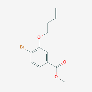molecular formula C12H13BrO3 B1415295 Benzoic acid, 4-bromo-3-(3-buten-1-yloxy)-, methyl ester CAS No. 1781270-44-7