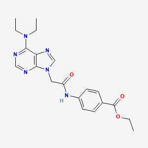 molecular formula C20H24N6O3 B14152978 Ethyl 4-({[6-(diethylamino)-9h-purin-9-yl]acetyl}amino)benzoate CAS No. 4418-13-7
