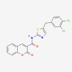 molecular formula C20H12Cl2N2O3S B14152984 N-[5-(3,4-dichlorobenzyl)-1,3-thiazol-2-yl]-2-oxo-2H-chromene-3-carboxamide CAS No. 5083-25-0