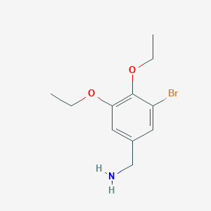 molecular formula C11H16BrNO2 B14152998 1-(3-Bromo-4,5-diethoxyphenyl)methanamine CAS No. 937597-23-4