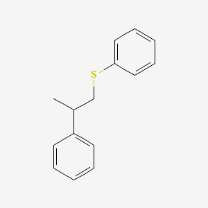 molecular formula C15H16S B14153001 Benzene, [1-methyl-2-(phenylthio)ethyl]- CAS No. 4148-81-6