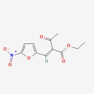 molecular formula C11H11NO6 B14153026 alpha-Acetyl-5-nitro-2-furanacrylic acid ethyl ester CAS No. 20207-84-5