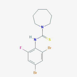 molecular formula C13H15Br2FN2S B1415303 N-(2,4-dibromo-6-fluorophenyl)azepane-1-carbothioamide CAS No. 2201551-82-6