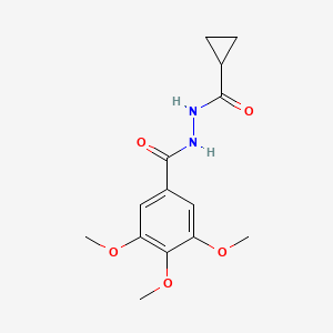 molecular formula C14H18N2O5 B14153034 N'-(cyclopropanecarbonyl)-3,4,5-trimethoxybenzohydrazide CAS No. 351164-79-9