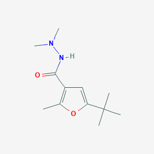 molecular formula C12H20N2O2 B14153077 5-tert-butyl-N',N',2-trimethylfuran-3-carbohydrazide CAS No. 299921-25-8