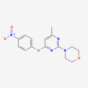 molecular formula C15H16N4O4 B14153080 4-[4-Methyl-6-(4-nitrophenoxy)pyrimidin-2-yl]morpholine CAS No. 552841-00-6