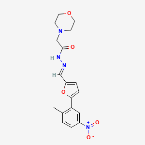 molecular formula C18H20N4O5 B14153171 N'-{(E)-[5-(2-methyl-5-nitrophenyl)furan-2-yl]methylidene}-2-(morpholin-4-yl)acetohydrazide 