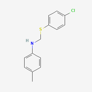 molecular formula C14H14ClNS B14153188 n-{[(4-Chlorophenyl)sulfanyl]methyl}-4-methylaniline CAS No. 6632-00-4