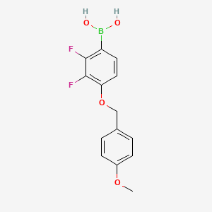 molecular formula C14H13BF2O4 B14153217 Boronic acid, [2,3-difluoro-4-[(4-methoxyphenyl)methoxy]phenyl]- CAS No. 156635-91-5