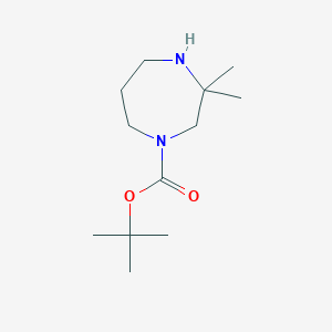 molecular formula C12H24N2O2 B1415326 tert-Butyl 3,3-dimethyl-1,4-diazepane-1-carboxylate CAS No. 1936595-74-2