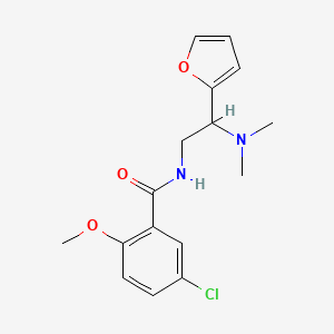 molecular formula C16H19ClN2O3 B14153377 5-chloro-N-[2-(dimethylamino)-2-(furan-2-yl)ethyl]-2-methoxybenzamide CAS No. 851892-74-5
