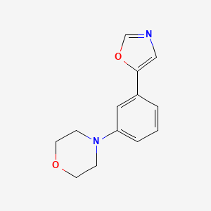 molecular formula C13H14N2O2 B1415341 4-[3-(1,3-Oxazol-5-yl)phenyl]morpholine CAS No. 2197063-23-1