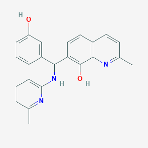 molecular formula C23H21N3O2 B14153413 7-{(3-Hydroxyphenyl)[(6-methylpyridin-2-yl)amino]methyl}-2-methylquinolin-8-ol CAS No. 6636-37-9