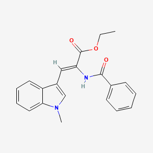molecular formula C21H20N2O3 B14153541 ethyl (Z)-2-benzamido-3-(1-methylindol-3-yl)prop-2-enoate CAS No. 890097-66-2