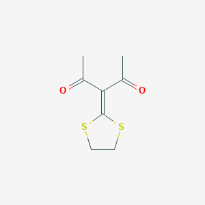 molecular formula C8H10O2S2 B14153546 3-(1,3-Dithiolan-2-ylidene)-2,4-pentanedione CAS No. 2183-30-4