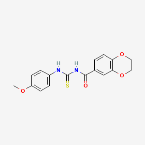 molecular formula C17H16N2O4S B14153557 N-[(4-methoxyphenyl)carbamothioyl]-2,3-dihydro-1,4-benzodioxine-6-carboxamide CAS No. 639057-56-0