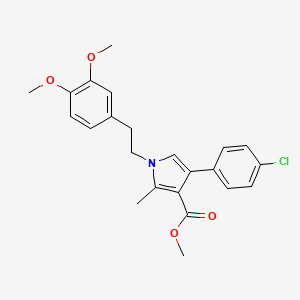 molecular formula C23H24ClNO4 B14153564 methyl 4-(4-chlorophenyl)-1-[2-(3,4-dimethoxyphenyl)ethyl]-2-methyl-1H-pyrrole-3-carboxylate CAS No. 881041-57-2