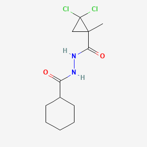 molecular formula C12H18Cl2N2O2 B14153572 N'-(2,2-dichloro-1-methylcyclopropanecarbonyl)cyclohexanecarbohydrazide CAS No. 304878-60-2