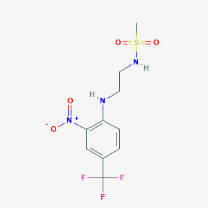 molecular formula C10H12F3N3O4S B14153582 N-[2-[2-nitro-4-(trifluoromethyl)anilino]ethyl]methanesulfonamide CAS No. 434296-01-2
