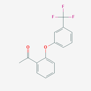molecular formula C15H11F3O2 B14153586 1-(2-(3-(Trifluoromethyl)phenoxy)phenyl)ethanone CAS No. 129643-76-1