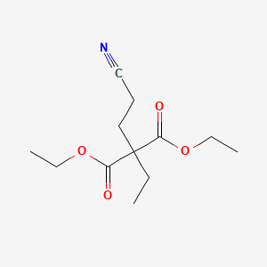 molecular formula C12H19NO4 B14153615 Propanedioic acid, (2-cyanoethyl)ethyl-, diethyl ester CAS No. 10444-12-9