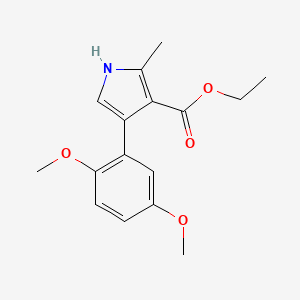 molecular formula C16H19NO4 B1415366 ethyl 4-(2,5-dimethoxyphenyl)-2-methyl-1H-pyrrole-3-carboxylate CAS No. 1105192-50-4