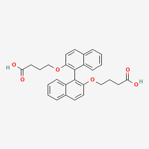 molecular formula C28H26O6 B14153669 (R)-4,4'-([1,1'-binaphthalene]-2,2'-diylbis(oxy))dibutyric acid CAS No. 900815-71-6