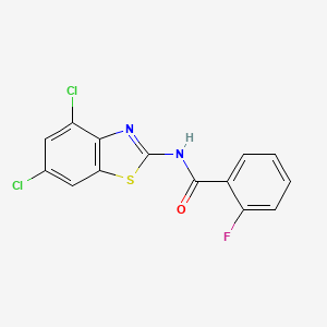 molecular formula C14H7Cl2FN2OS B14153714 N-(4,6-dichlorobenzo[d]thiazol-2-yl)-2-fluorobenzamide CAS No. 912770-33-3