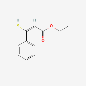 molecular formula C11H12O2S B14153763 ethyl (E)-3-phenyl-3-sulfanylprop-2-enoate CAS No. 4394-97-2