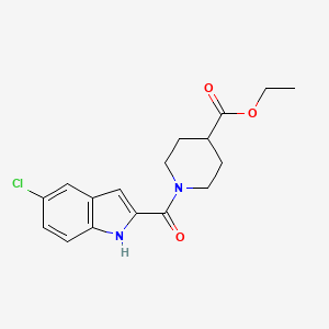 molecular formula C17H19ClN2O3 B14153785 ethyl 1-(5-chloro-1H-indole-2-carbonyl)piperidine-4-carboxylate CAS No. 902042-21-1