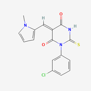 molecular formula C16H12ClN3O2S B14153868 (5Z)-1-(3-chlorophenyl)-5-[(1-methyl-1H-pyrrol-2-yl)methylidene]-2-sulfanylpyrimidine-4,6(1H,5H)-dione CAS No. 5810-63-9