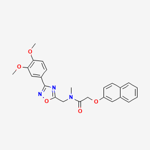 molecular formula C24H23N3O5 B14153874 N-{[3-(3,4-dimethoxyphenyl)-1,2,4-oxadiazol-5-yl]methyl}-N-methyl-2-(naphthalen-2-yloxy)acetamide CAS No. 887694-91-9