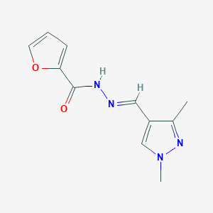 molecular formula C11H12N4O2 B14153905 N'-[(E)-(1,3-dimethyl-1H-pyrazol-4-yl)methylidene]furan-2-carbohydrazide 